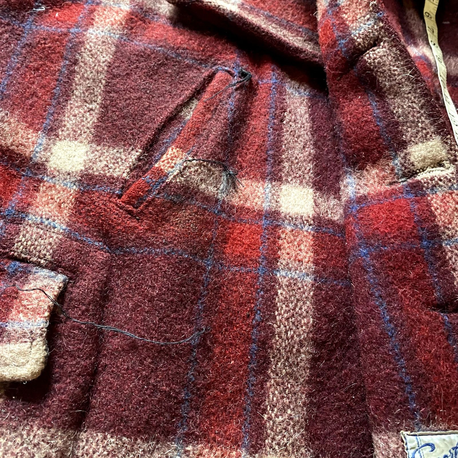 Vintage Vintage 40s/50s Wool Red Plaid Jacket Size US L / EU 52-54 / 3 - 5 Thumbnail