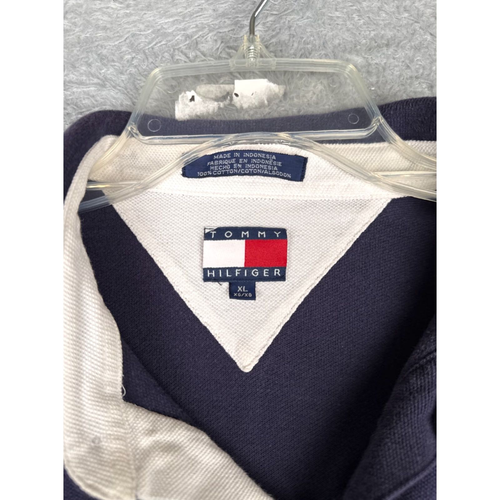 Tommy Hilfiger Tommy Hilfiger Polo Shirt Men XL Blue Short Sleeve Cotton Slim Fit Bag Pocket Buttoned Collar Shirt Size US XL / EU 56 / 4 - 7 Thumbnail