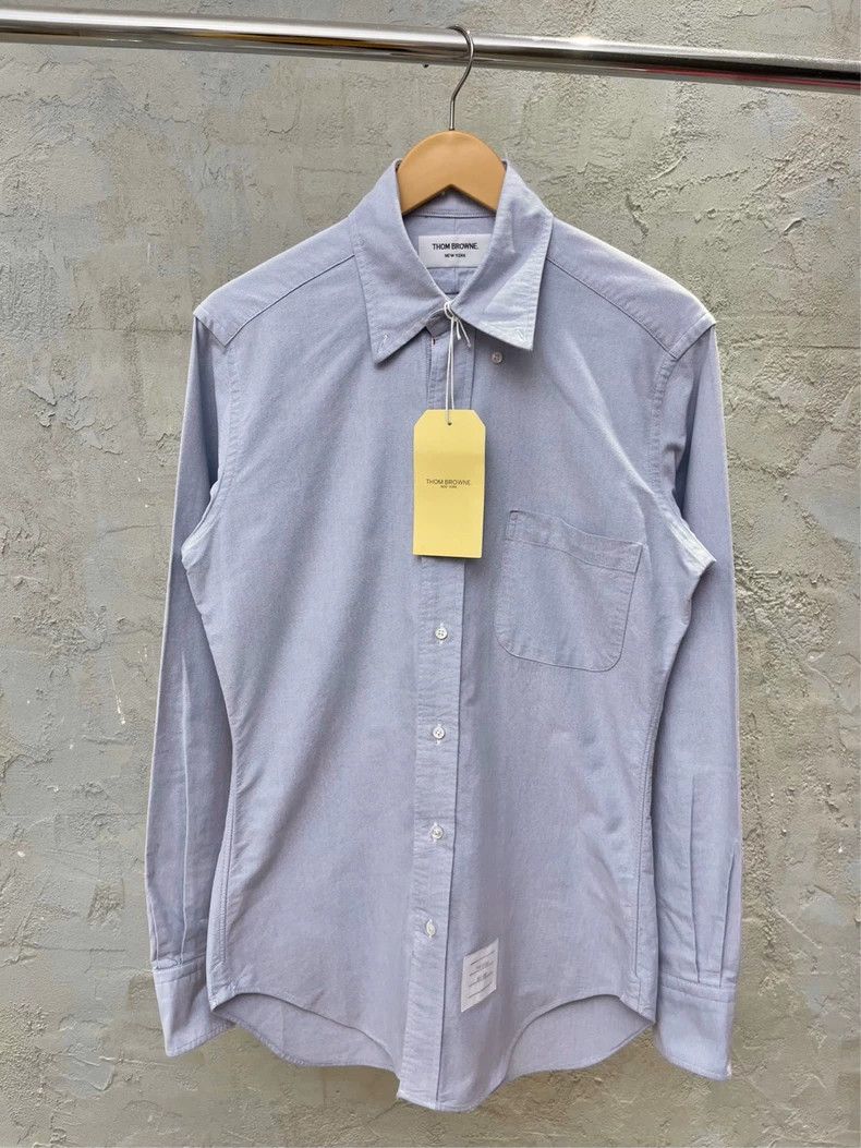 Thom Browne Thom browne Light blue striped shirt 2504-Nextarrow Size US M / EU 48-50 / 2 - 1 Thumbnail