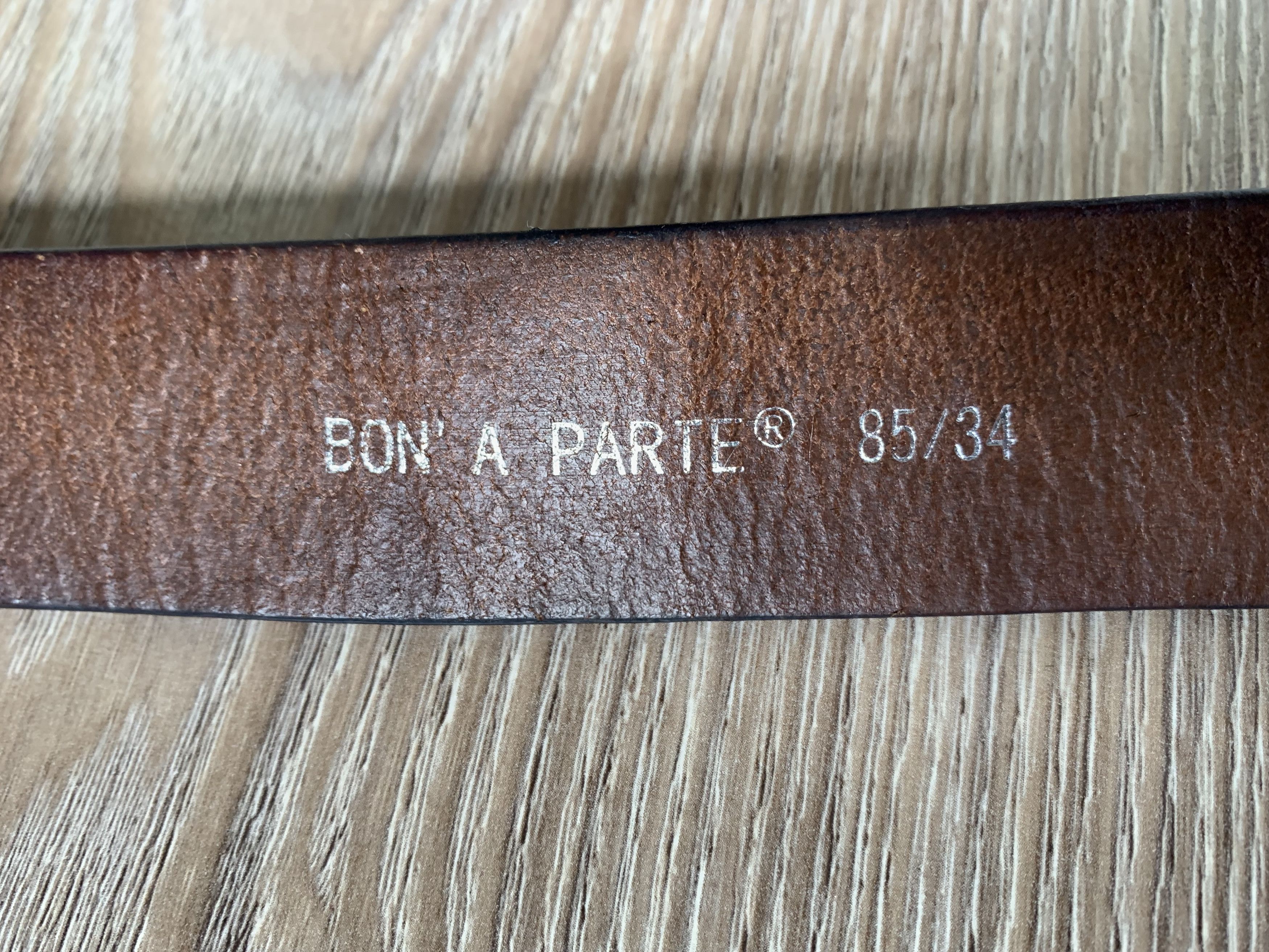 Designer × Vintage Bon A Parte Embossed Brown Leather Belt Size ONE SIZE - 7 Thumbnail