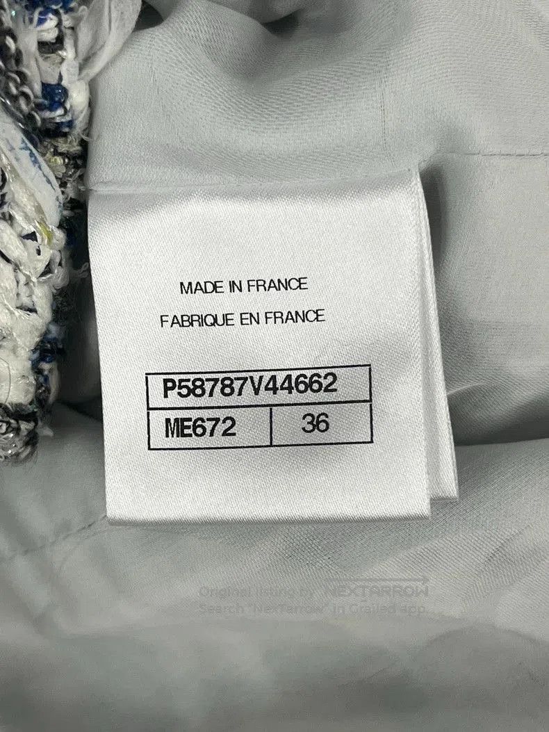 Chanel Chanel Waterfall Blue White Fringe Jacket. Size US M / EU 48-50 / 2 - 5 Thumbnail
