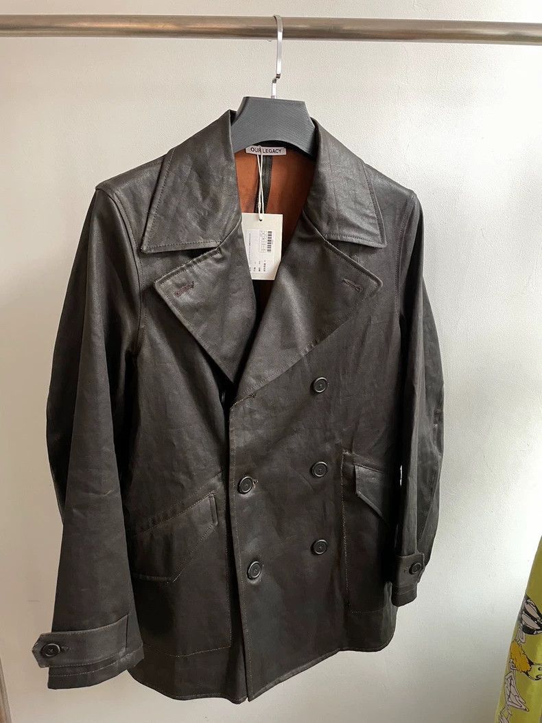Our Legacy Our Legacy Our Legacy Double-breasted Jacket in Waxed Fabr Size US M / EU 48-50 / 2 - 1 Thumbnail
