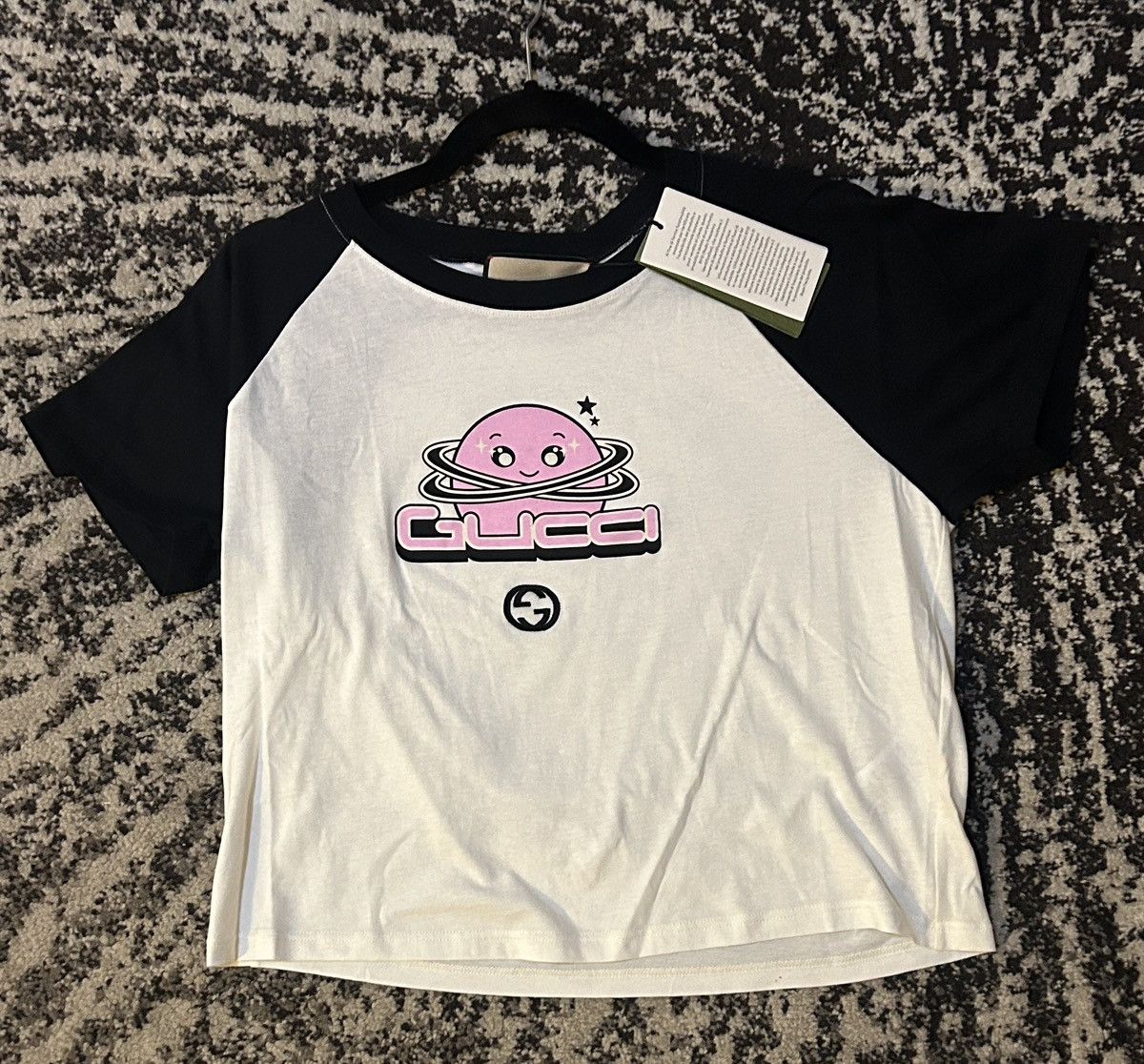 Gucci Gucci Interlocking G Pink Planet cotton T-shirt Crop Top Size XL / US 12-14 / IT 48-50 - 4 Thumbnail