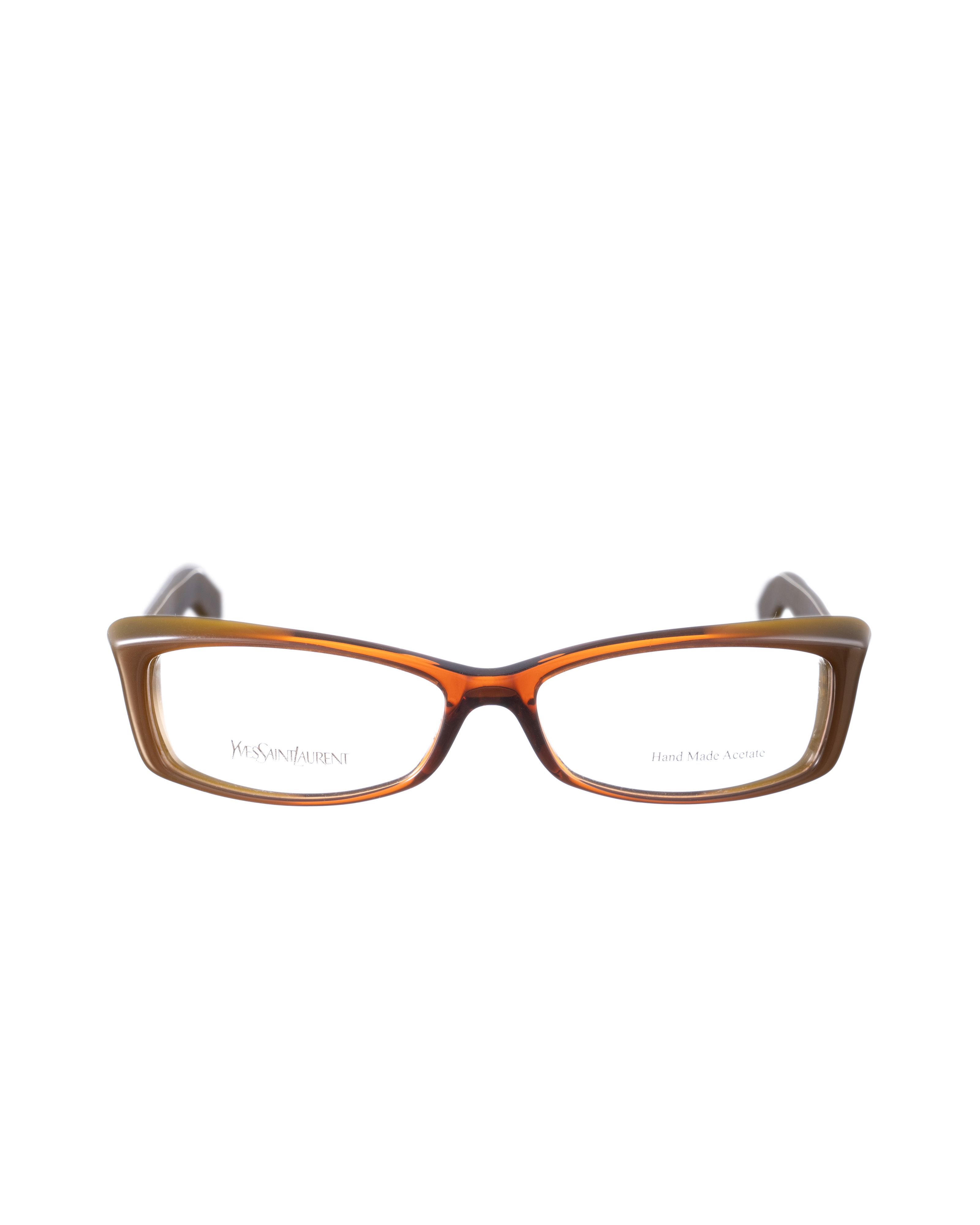 Yves Saint Laurent Yves Saint Laurent 00s Brown Plastic Transparent Glasses Size ONE SIZE - 2 Thumbnail