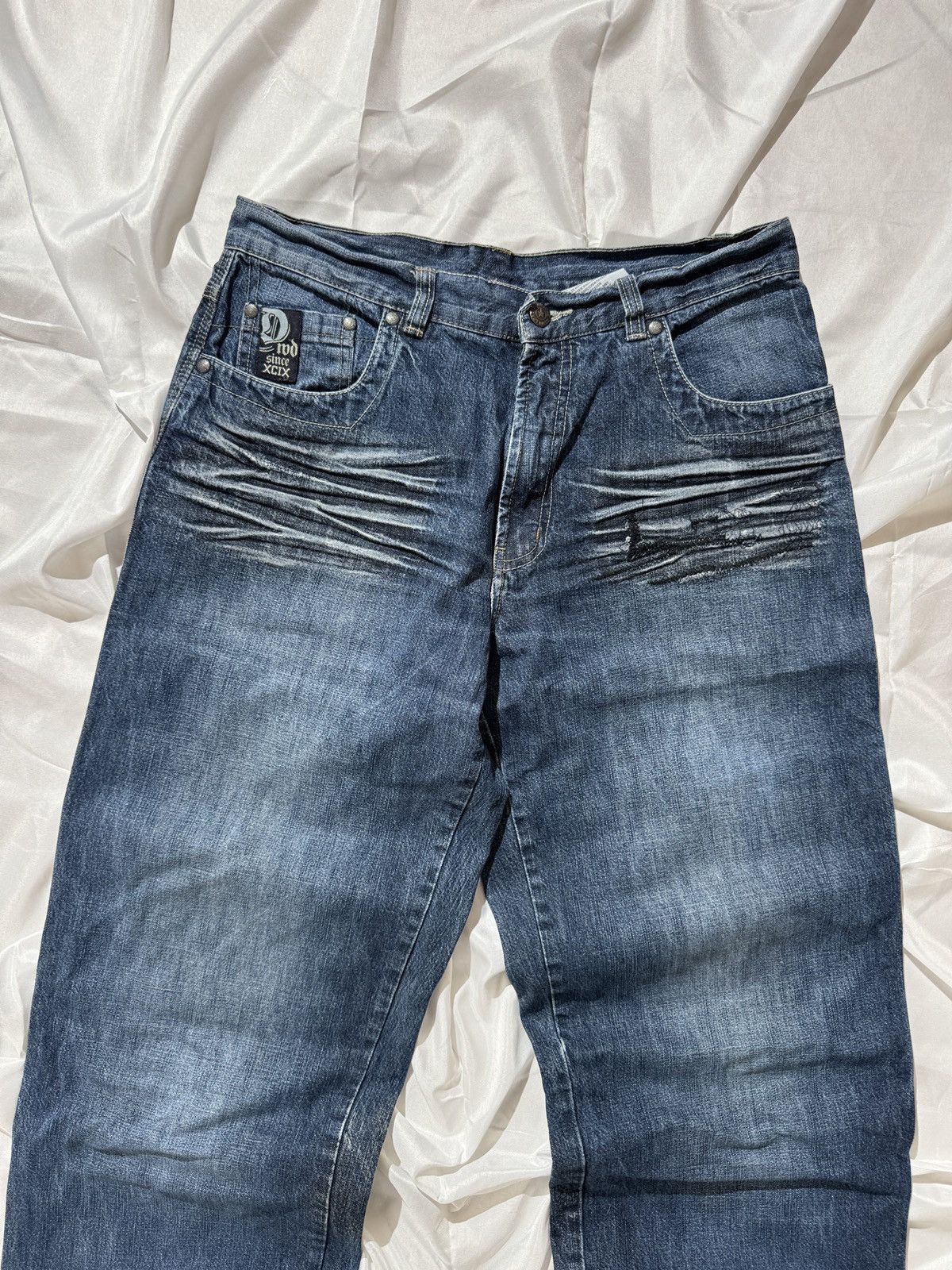 20471120 Southpole Vibe Vintage Y2K Distressed Wide Jeans Size US 30 / EU 46 - 3 Thumbnail