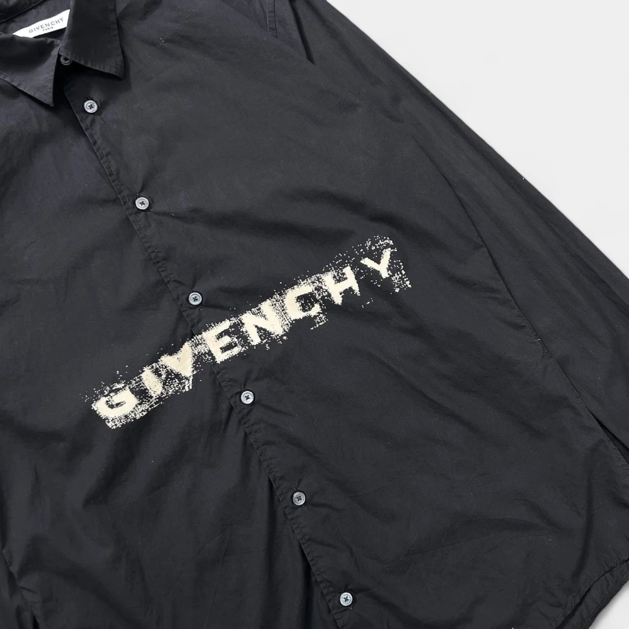 Givenchy Givenchy Logo Black Button-Up Shirt Size US M / EU 48-50 / 2 - 2 Thumbnail