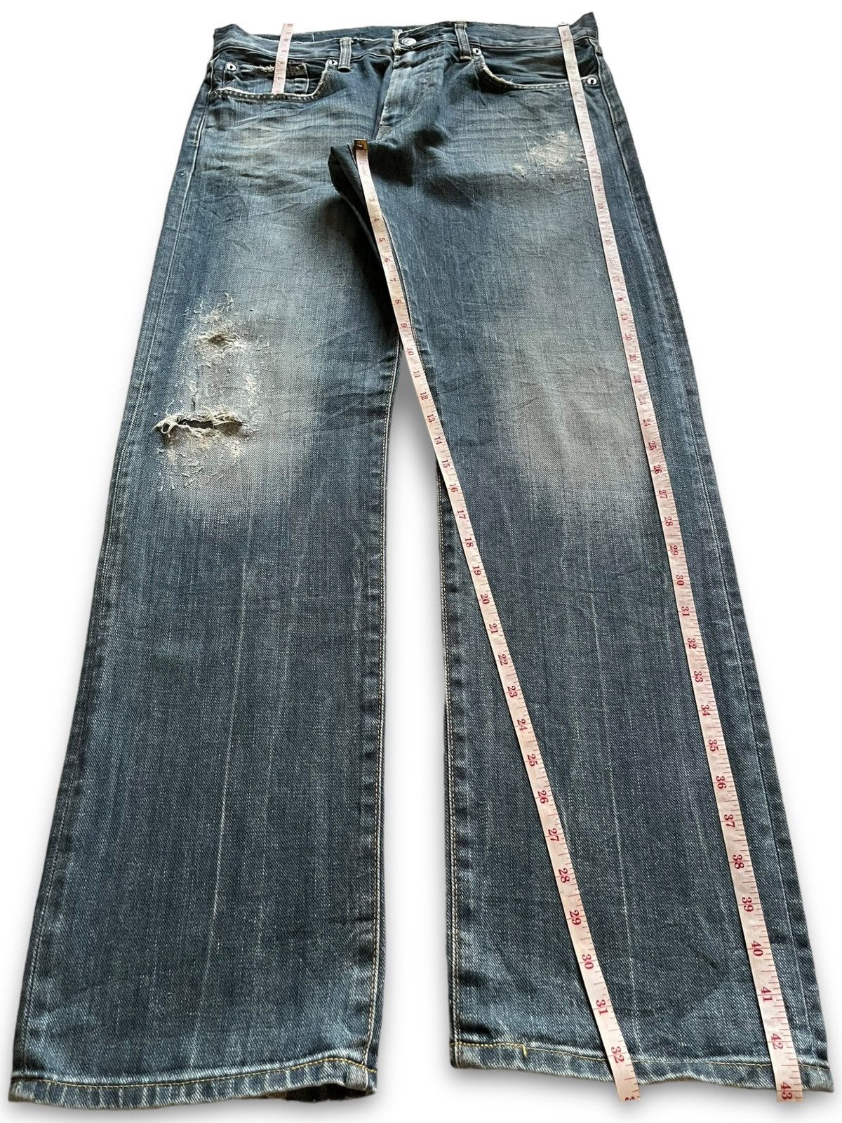 Edwin Vintage Japanese Edwin 503 Faded Wash Distressed Baggy Jeans Size US 35 - 12 Thumbnail