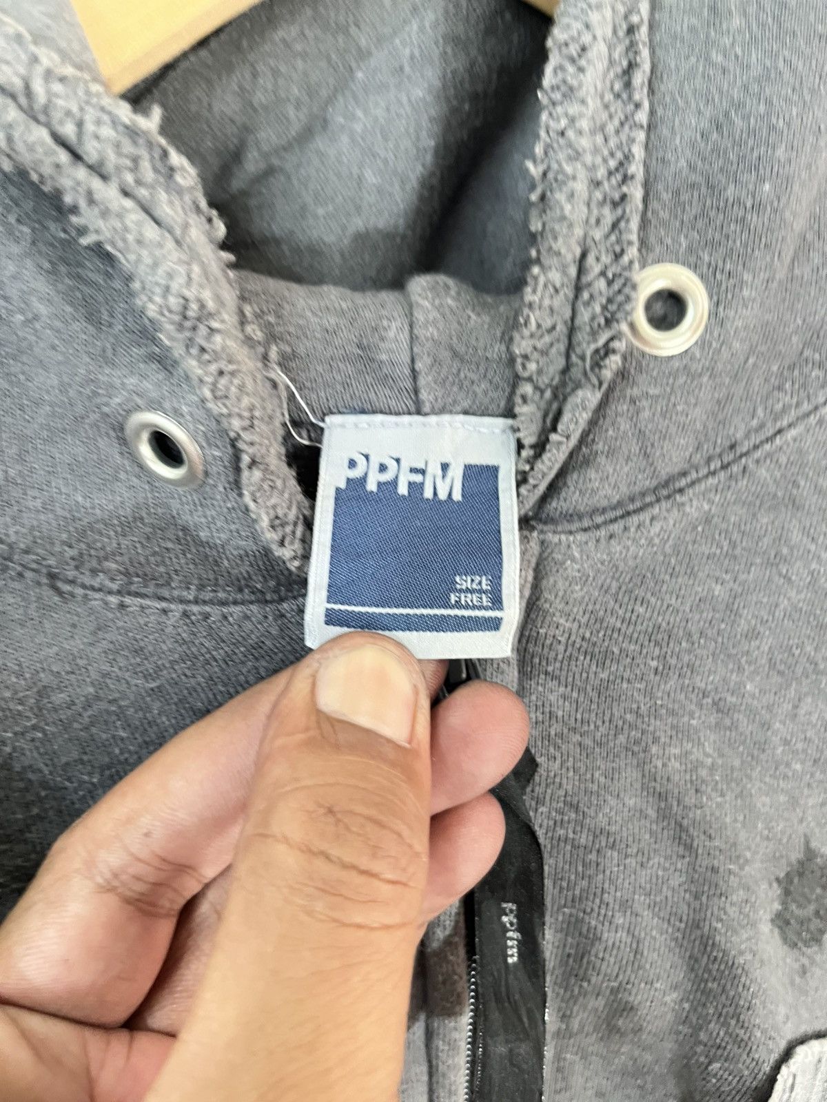 Japanese Brand × PPFM PPFM DISTRESS STYLE HOODIE ZIPPER JACKET Size US L / EU 52-54 / 3 - 5 Thumbnail