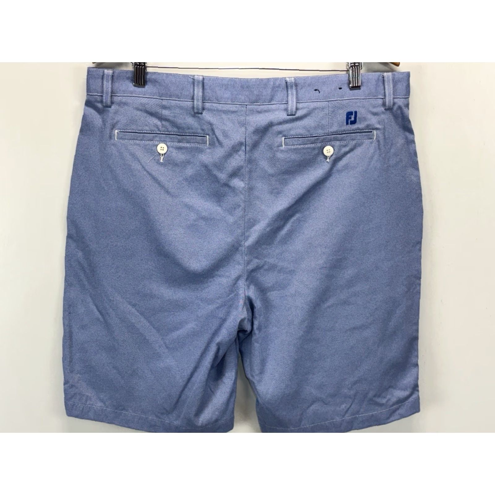 Footjoy FootJoy Mens Golf Shorts 38x9.5 Blue Chino Casual Performance Stretch Nylon Preppy Sports Size US 38 / EU 54 - 3 Thumbnail