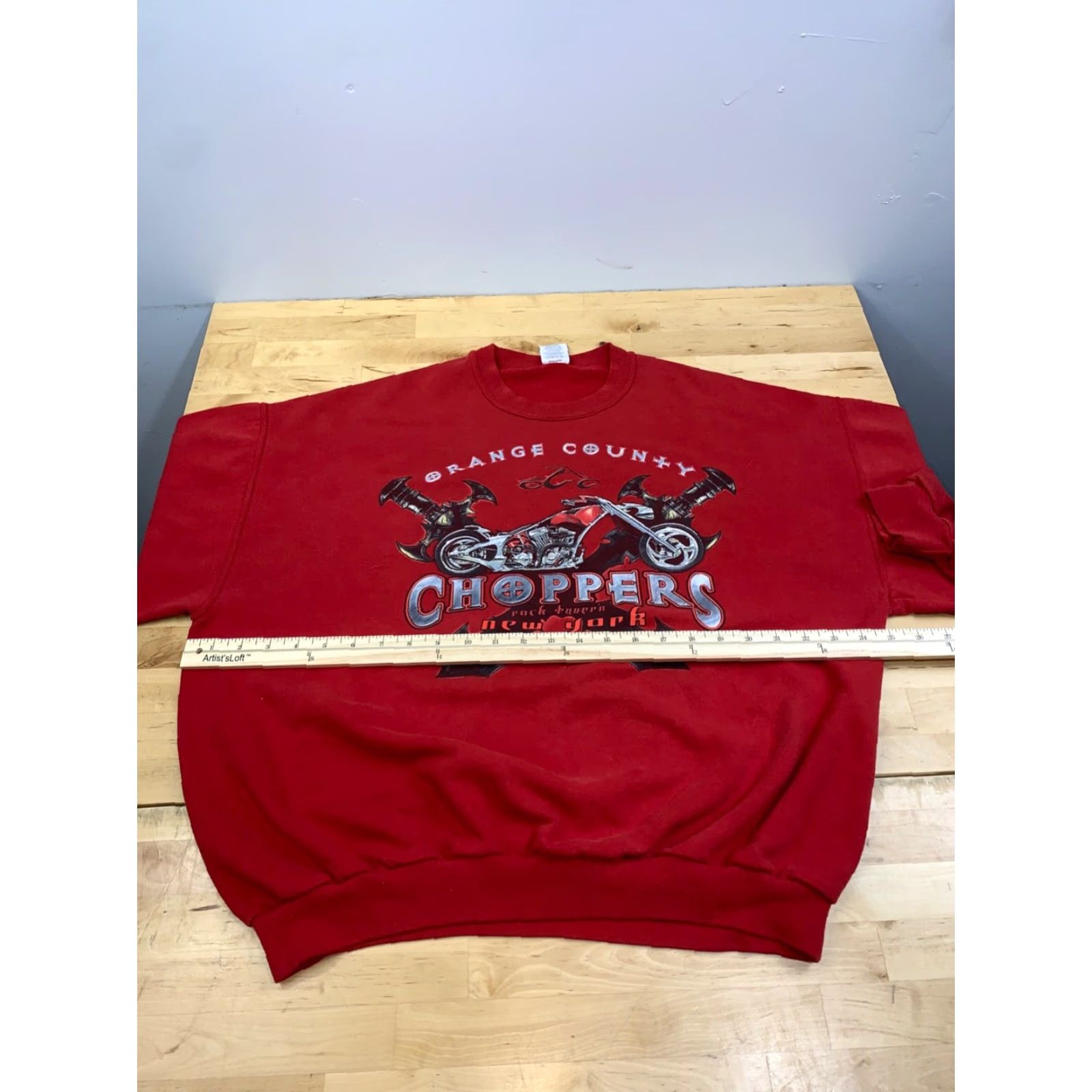 Jerzees VINTAGE Orange County Choppers Sweatshirt XL Red Pullover Bike Motorcycle 10954 Jerzees Crew Neck Graphic Print Men Sweatshirt Pullover All Seasons Size US XL / EU 56 / 4 - 7 Thumbnail