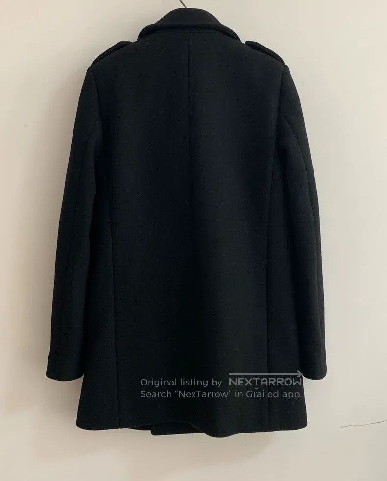 Saint Laurent Paris Saint Laurent Paris Black Double-breasted Navy Greatcoat Size US M / EU 48-50 / 2 - 2 Thumbnail