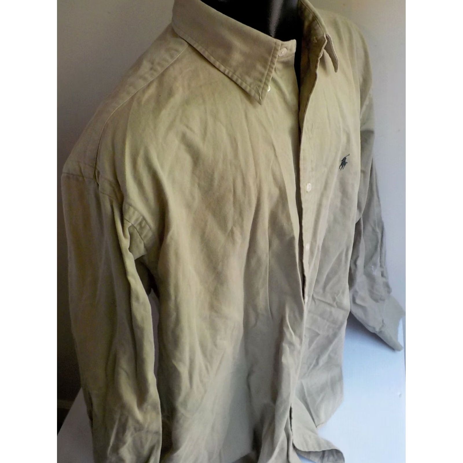 Ralph Lauren RALPH LAUREN Blaire Shirt Button Down LS Tan 100% Cotton SZ XL Men Size US XL / EU 56 / 4 - 3 Thumbnail