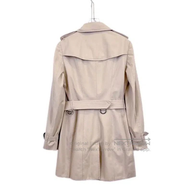 Burberry Burberry Long Pink Cotton Trench Coat. Size L / US 10 / IT 46 - 2 Thumbnail