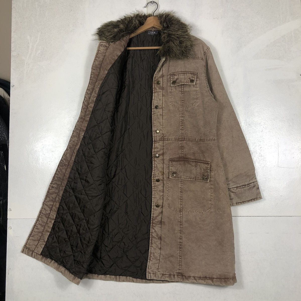 Japanese Brand 📌LONG BIKET JACKET PARKA DESIGN ICY MINK FUR COLLAR Size US L / EU 52-54 / 3 - 13 Thumbnail