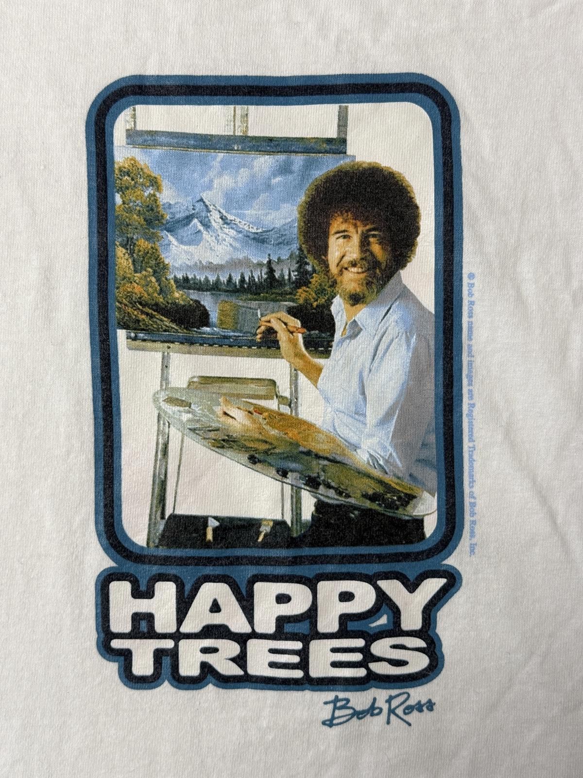 Designer Y2K Bob Ross Ringer Tee Happy Trees T-shirt - L Size US L / EU 52-54 / 3 - 3 Thumbnail