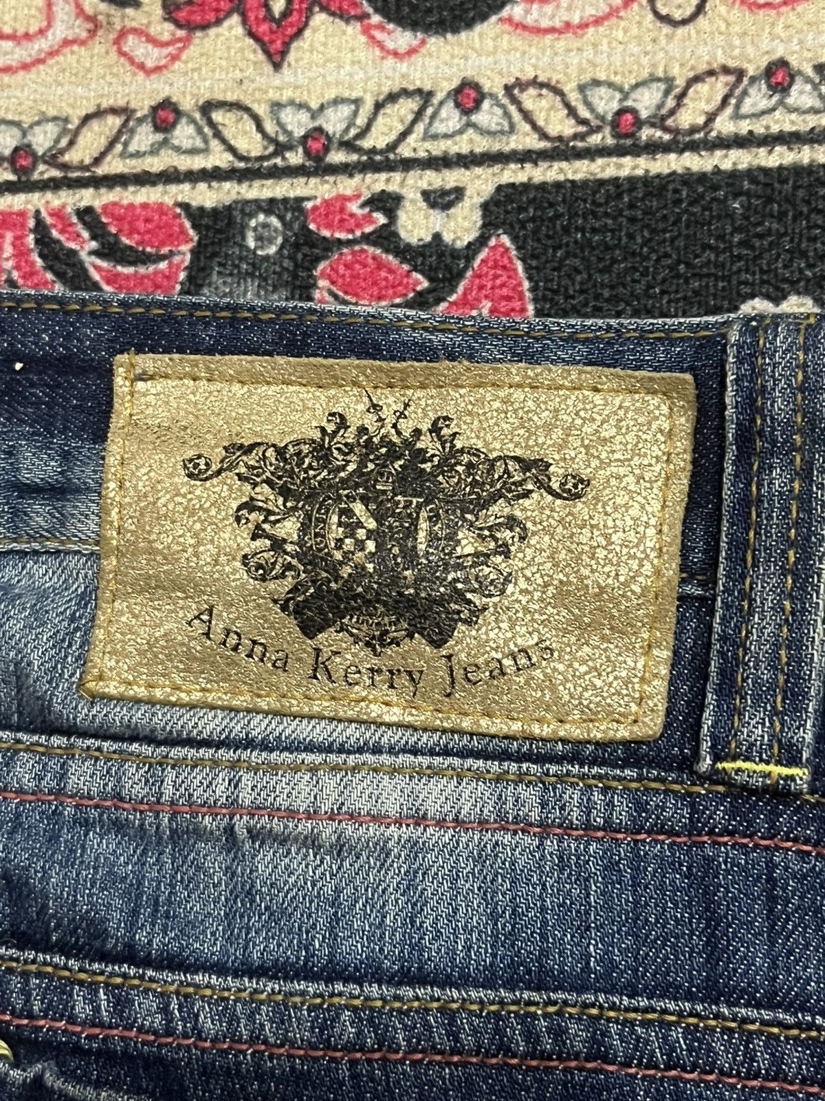 Japanese Brand ⚡️Flare⚡️Vintage Japanese Brand Anna Kerry Blue Faded Jeans Size 28" / US 6 / IT 42 - 9 Thumbnail