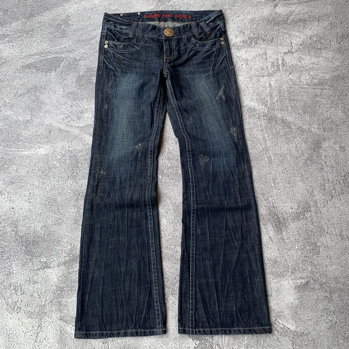 Japanese Brand Vintage Riobera Distressed Flare Denim Jeans Size US 33 - 1 Thumbnail