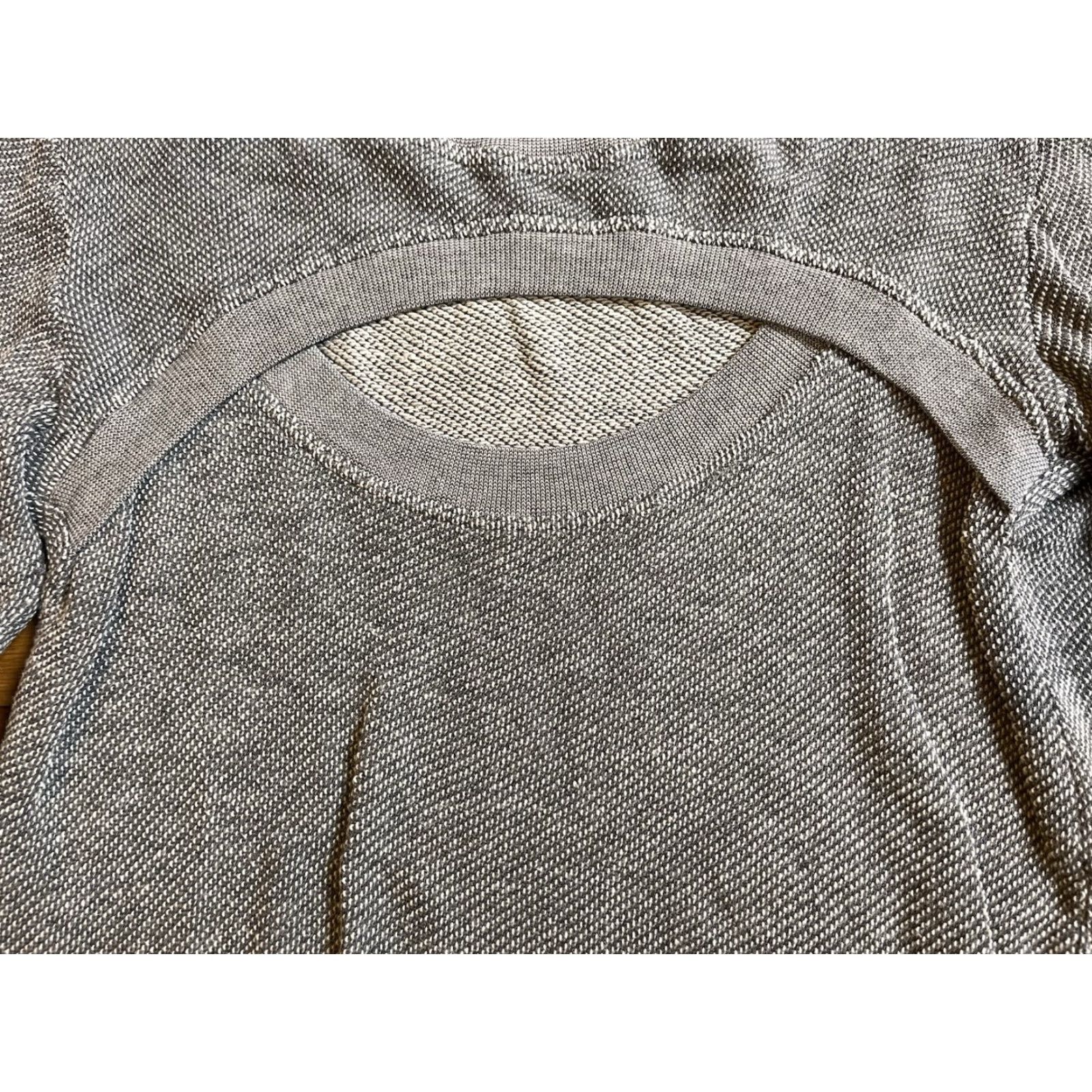 MONROW Monrow Textured Sweater Womens M Grey Circular Front Cut Out Pullover Knit Casual Womens Modern Classic Fall Winter Size M / US 6-8 / IT 42-44 - 3 Thumbnail