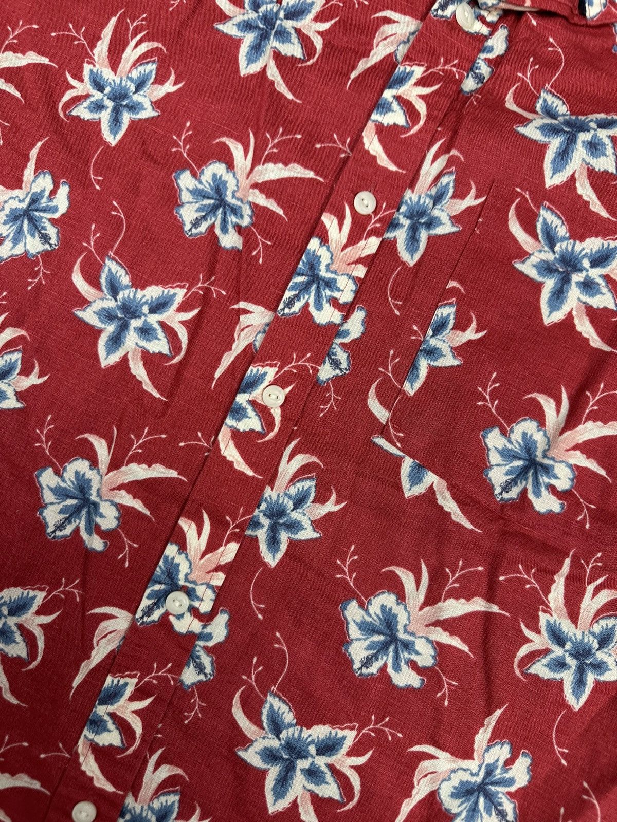 Vintage Red Floral Button-Up Shirt Retro Summer Vibes Size US L / EU 52-54 / 3 - 7 Thumbnail