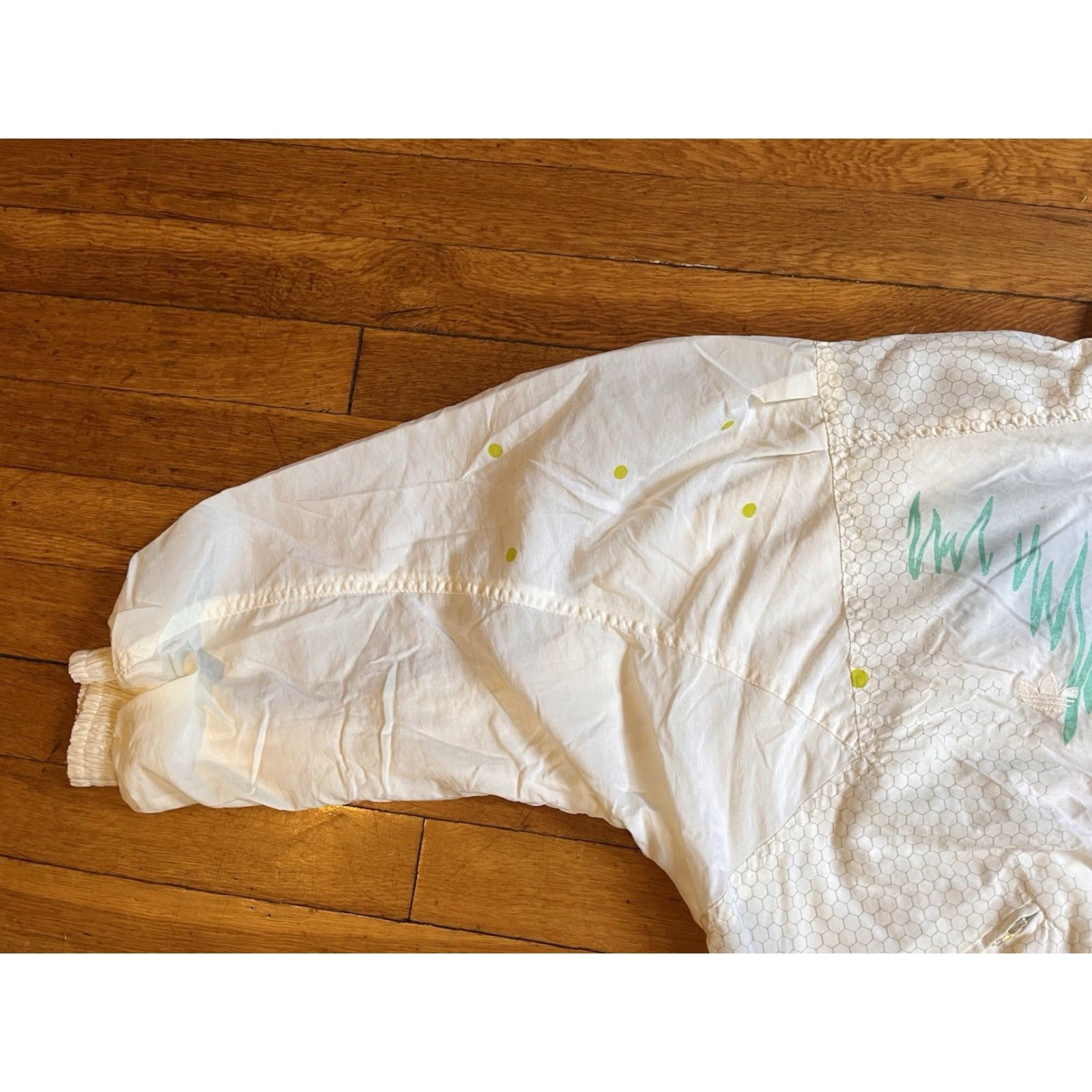 Adidas VINTAGE adidas Track Suit Women’s Small White Lavender Nylon 90s Made in France Size S / US 4 / IT 40 - 4 Thumbnail