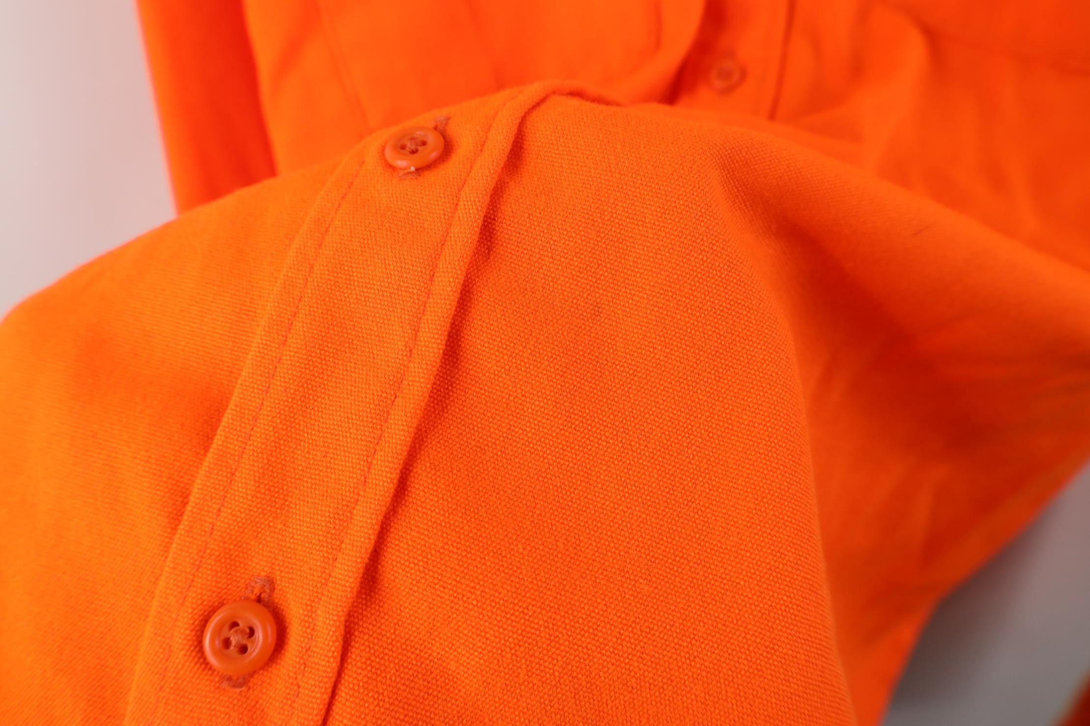 Vintage Vintage 80s 90s Hunting Collared Button Shirt Blaze Orange Size US XXL / EU 58 / 5 - 7 Thumbnail