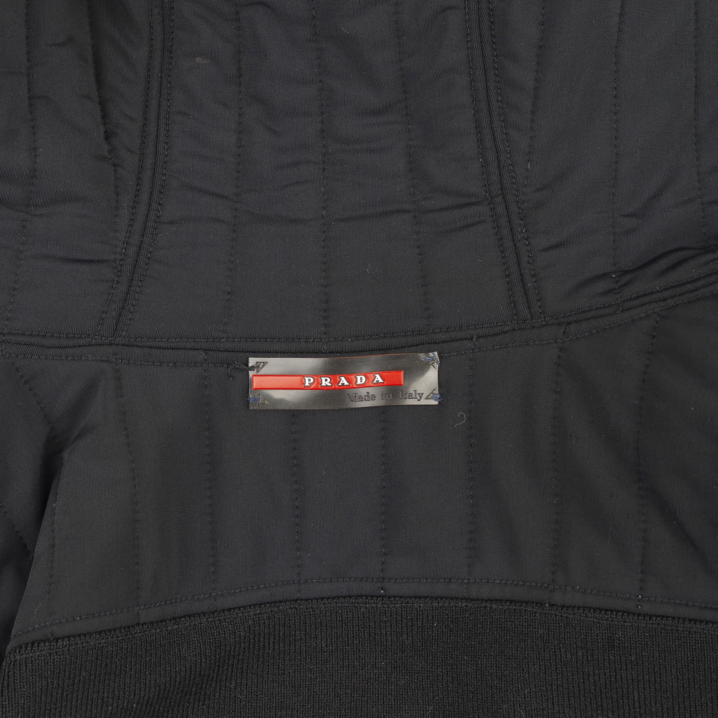 Prada Prada Sport Black Quilted Fitted Jacket with Side Zipper Size S / US 4 / IT 40 - 6 Thumbnail