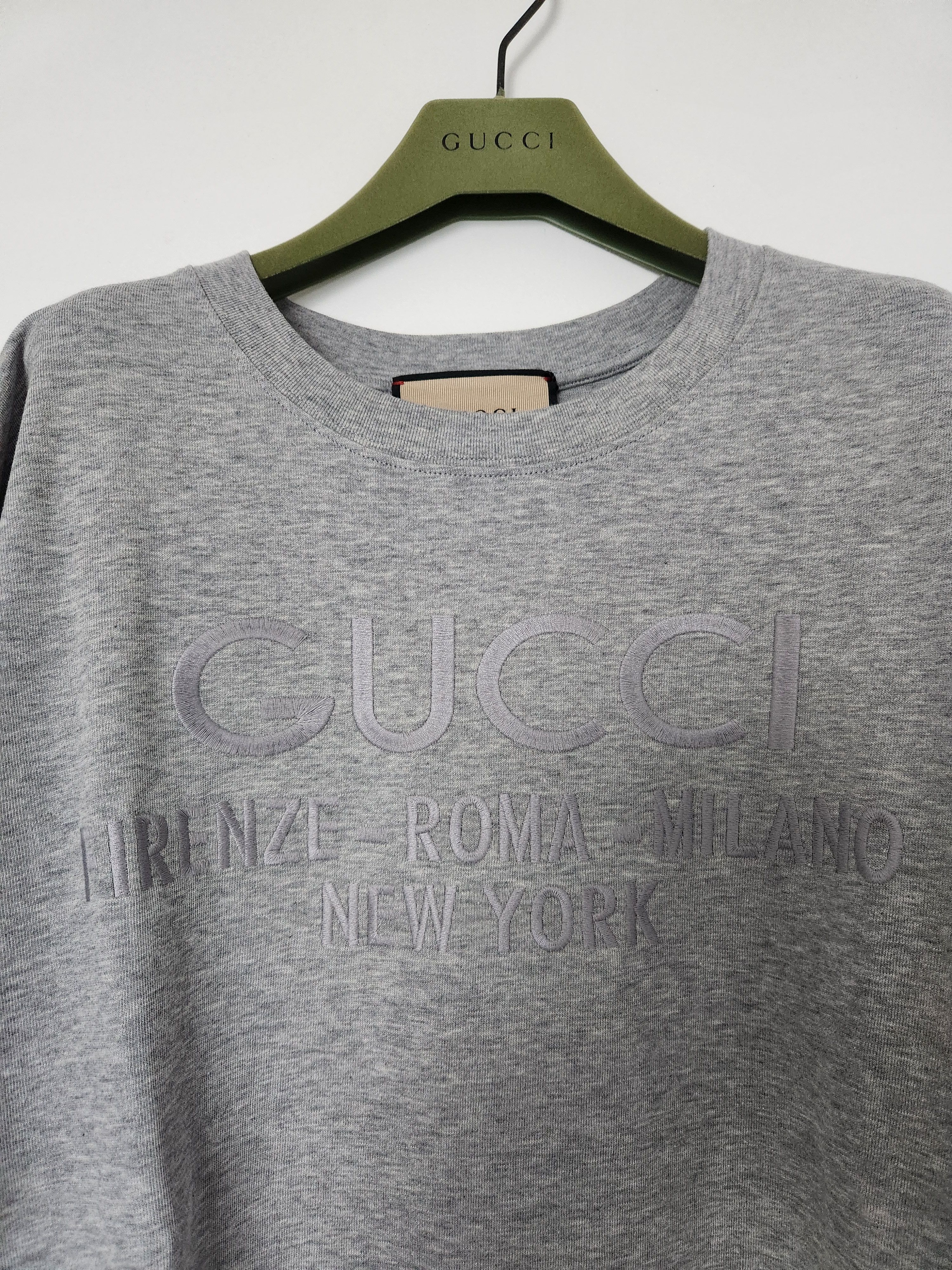 Gucci Gucci Oversized Embodiery Short Sleeve Grey T Shirt Size US S / EU 44-46 / 1 - 2 Thumbnail