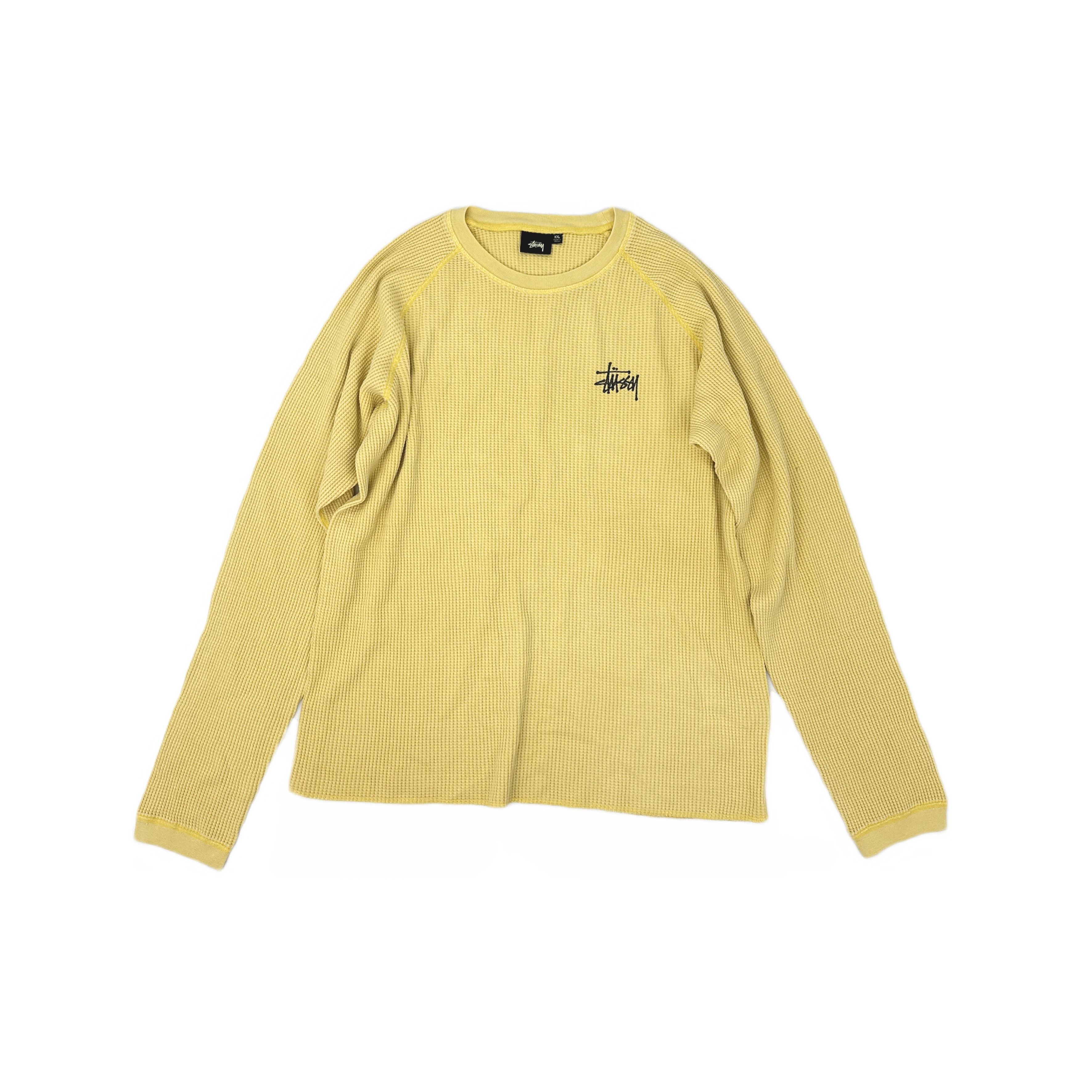 Stussy Stussy Waffle Knit Logo Long Sleeve Tee XXL Size US XXL / EU 58 / 5 - 1 Thumbnail