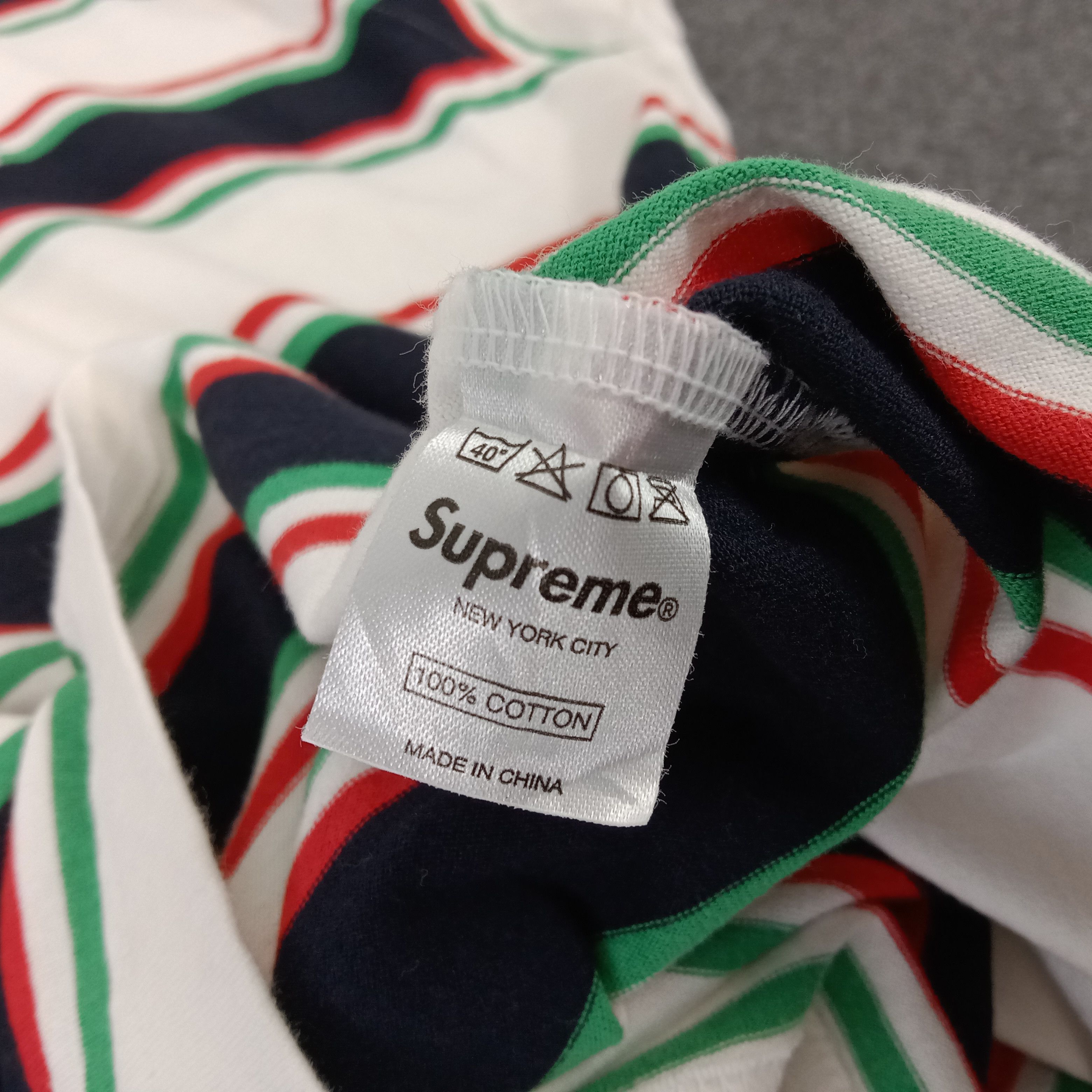 Supreme × Vintage Supreme Streetwear Style Stripes Tshirt Size US L / EU 52-54 / 3 - 6 Thumbnail