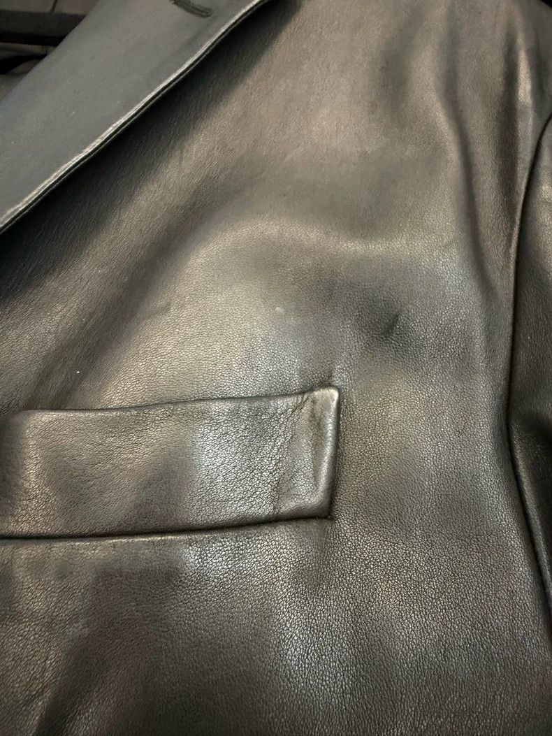 Balenciaga Balenciaga Sleeve Patch Logo Distressed Sheepskin Suit Jac Size US S / EU 44-46 / 1 - 4 Thumbnail