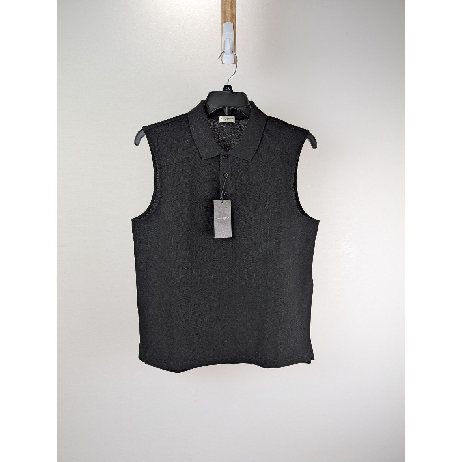 o1rshd1 Polo Sans Manches Broderie Vest in Black