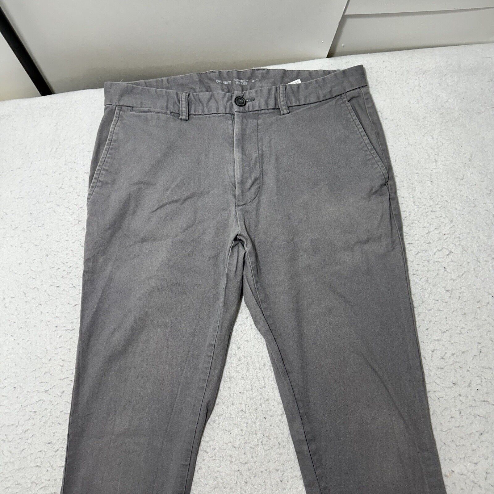 Old Navy Old Navy 32x33 Ultimate Slim Chino Pants Light Gray Flex Size US 32 / EU 48 - 2 Thumbnail