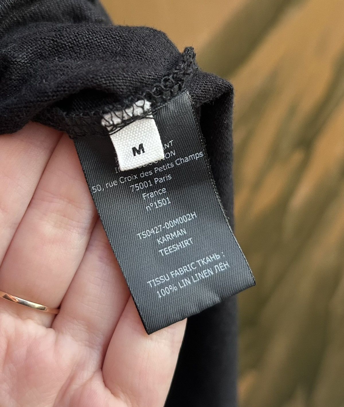 Isabel Marant Isabel Marant Karman Logo Black Linen T-Shirt Size M Men’s Size US M / EU 48-50 / 2 - 5 Thumbnail