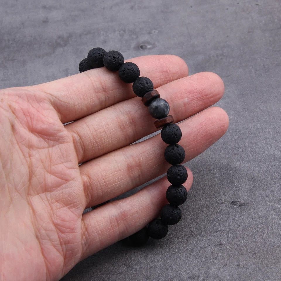 Jewelry Natural Lava Stone Bracelet Size ONE SIZE - 2 Thumbnail