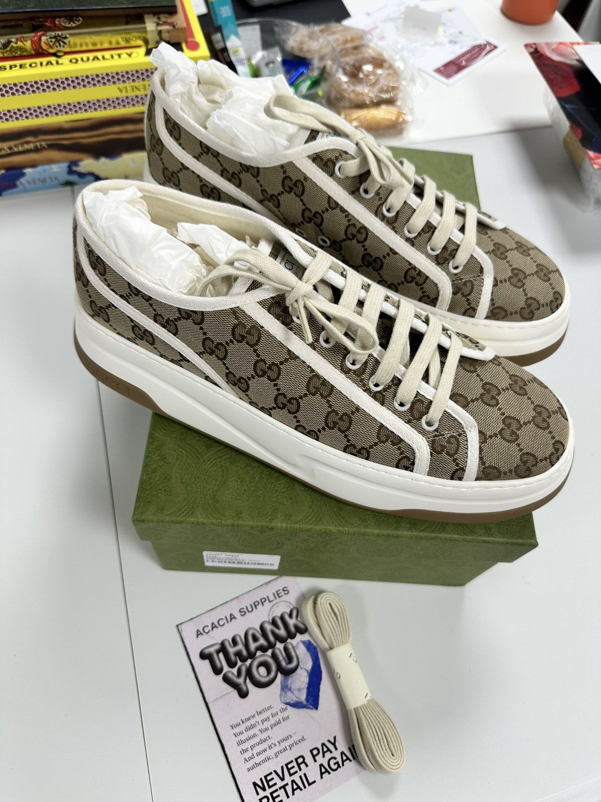 Gucci GUCCI GG Canvas Sneakers **RETAIL 850$** - 12 Size US 12.5 / EU 45-46 - 1 Thumbnail