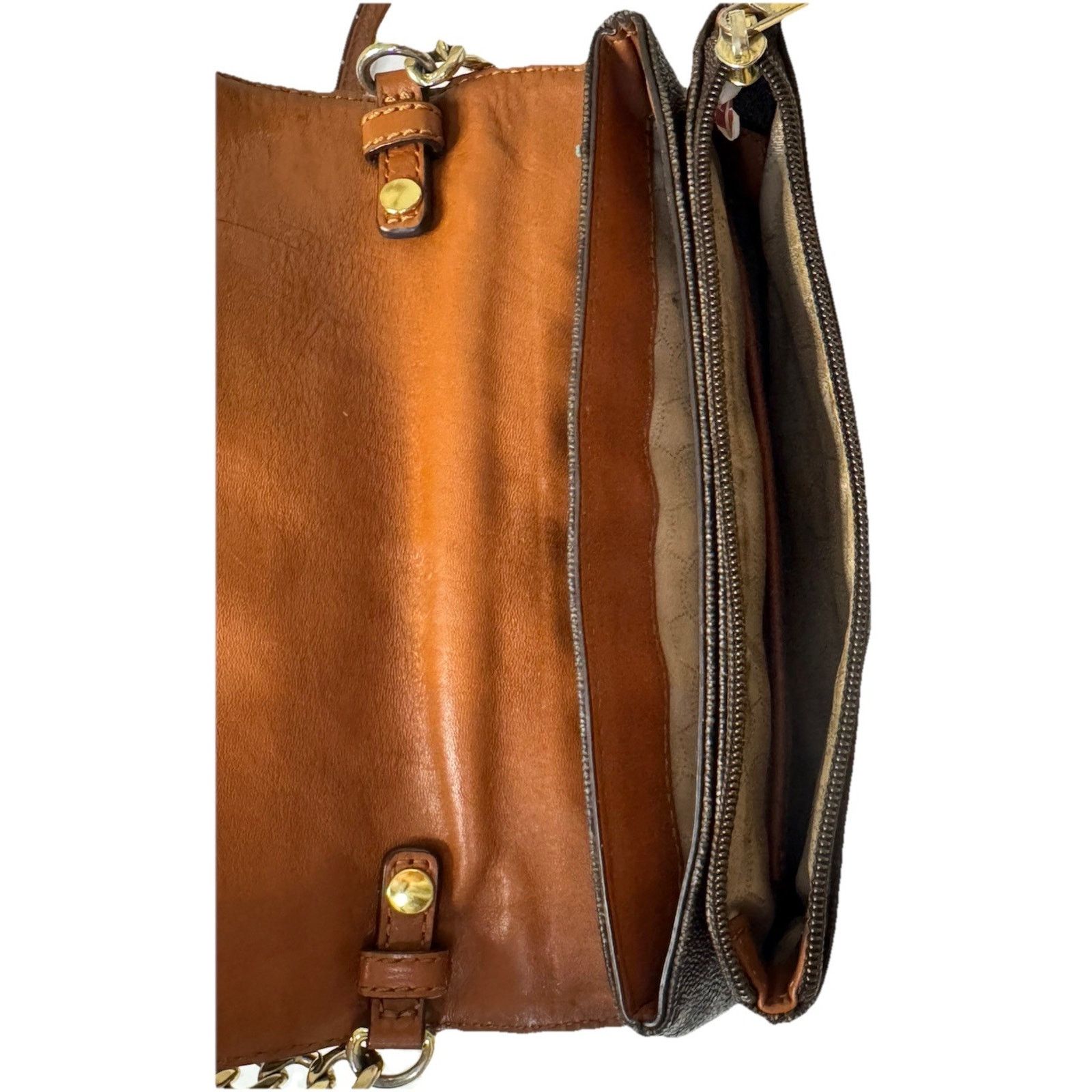 Michael Kors MICHAEL KORS Fulton Flap Gusset Crossbody Bag Purse RARE Size ONE SIZE - 13 Thumbnail