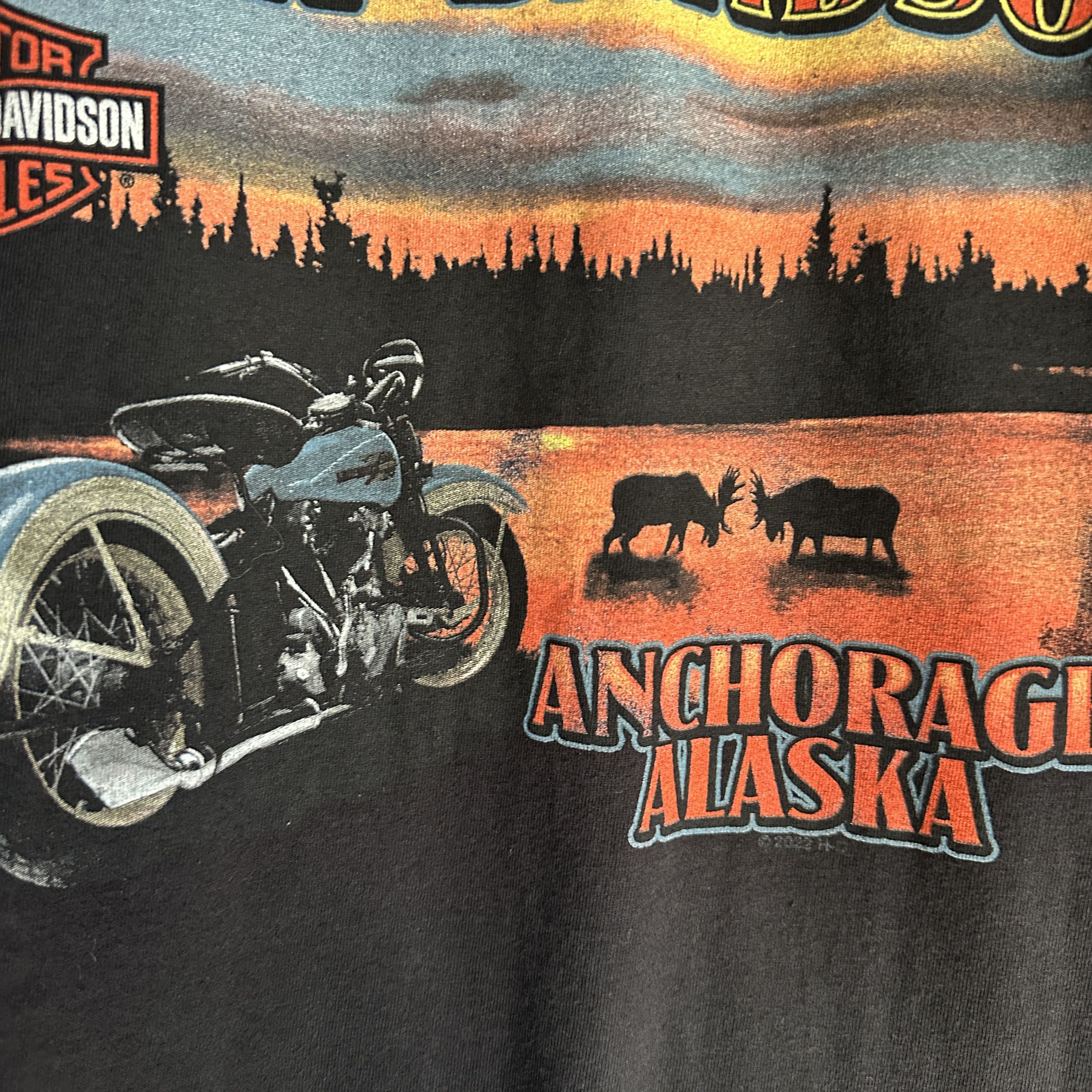 Harley Davidson Vtg Harley Davidson Black Graphic Shirt USA Alaska Eagle Size US XL / EU 56 / 4 - 8 Thumbnail