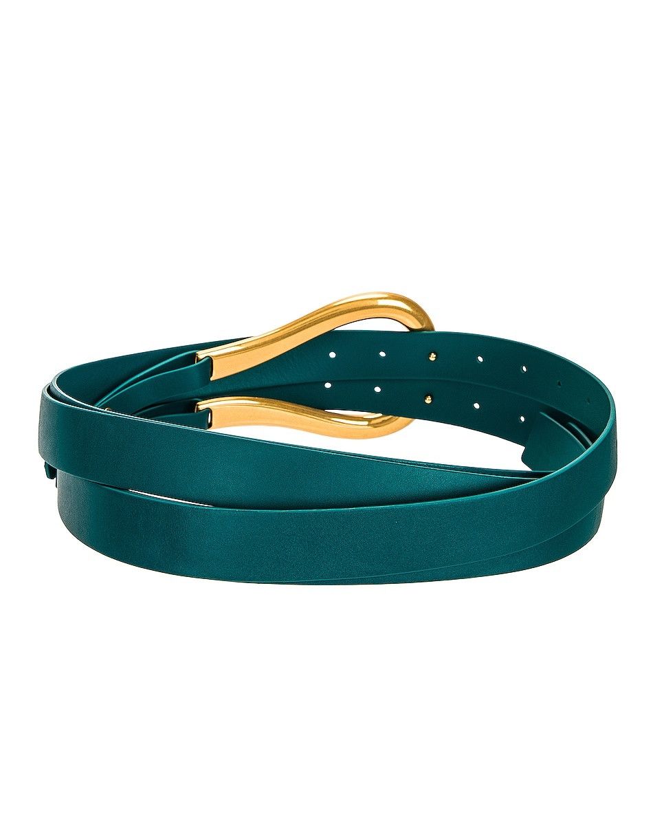 Bottega Veneta o1n1vont0225 Size: S / Horsebit Belt in Blue/Gold Size ONE SIZE - 2 Thumbnail