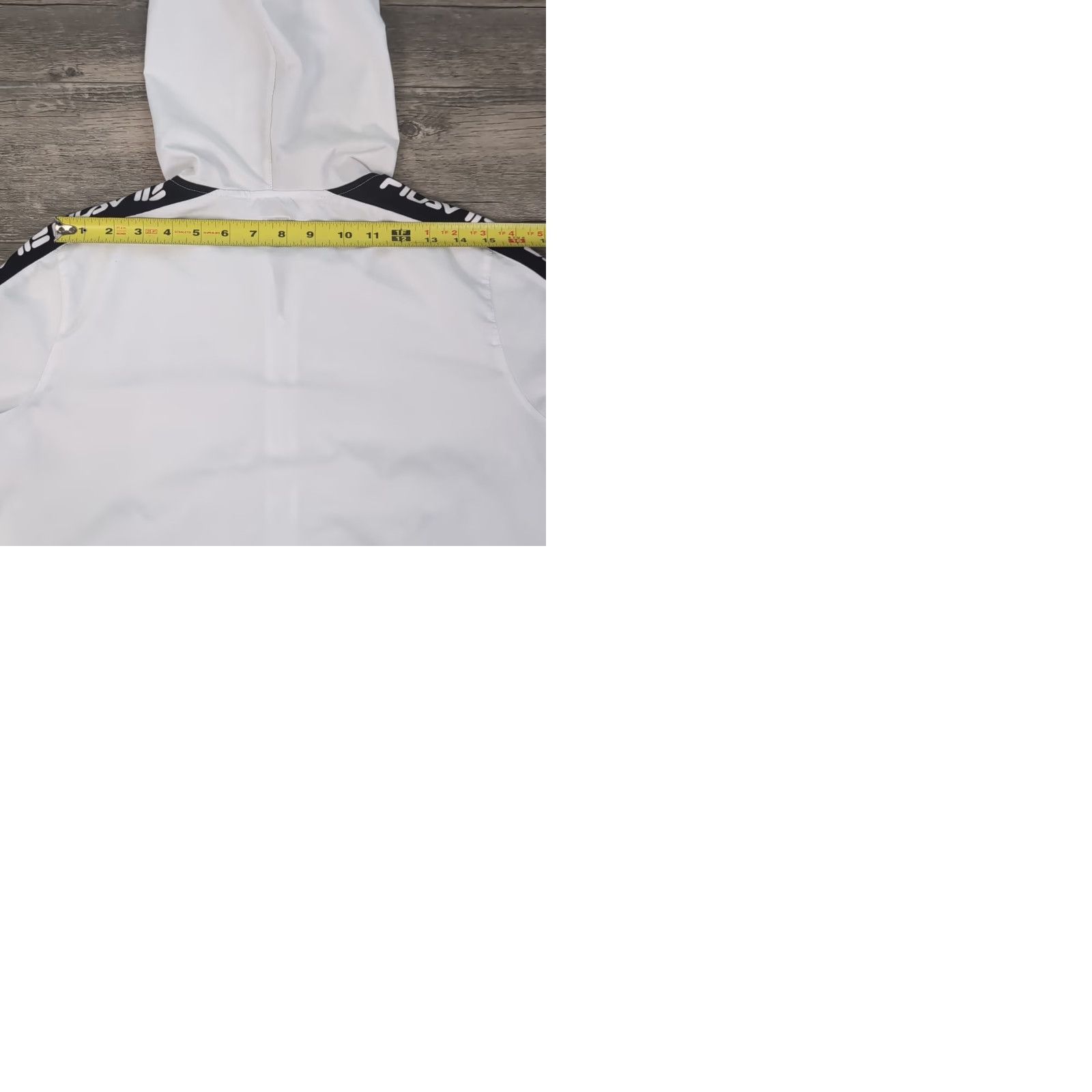 Womens FILA Windbreaker Disco White XS Full Zip Jacket, Outerwear, Windbreaker, Activewear, 100% Nylon, Short Length, Long Sleeve, Solid, Womens