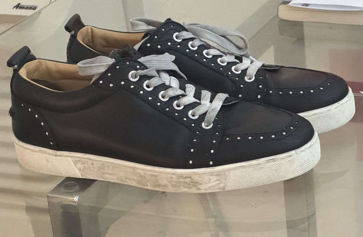 Christian Louboutin Christian Louboutin Black Leather Men’s Sneakers Size US 9.5 / EU 42-43 - 3 Thumbnail