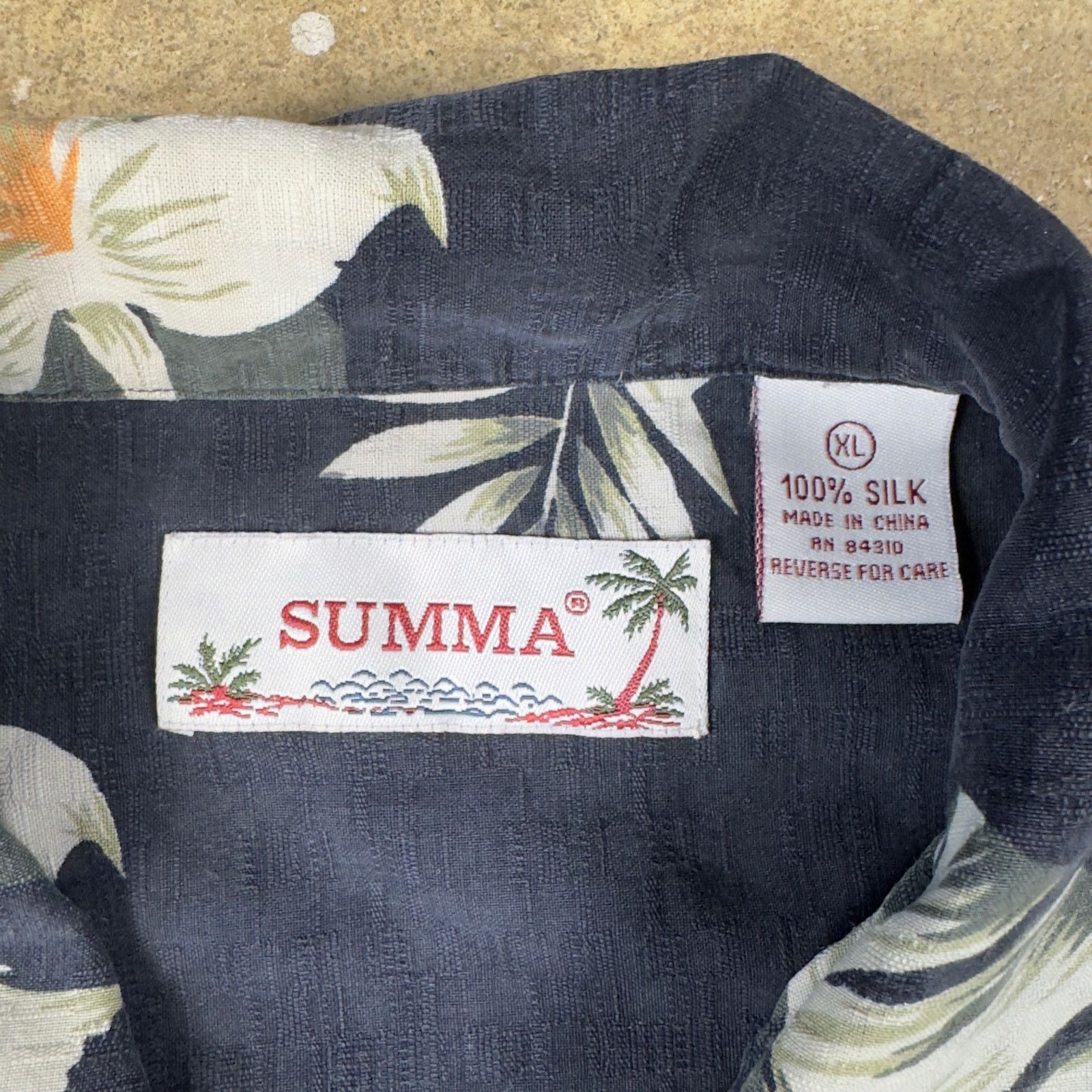 Other Summa Silk Hawaiian Shirt Men’s XL Black Floral Aloha Y2K Size US XL / EU 56 / 4 - 4 Thumbnail