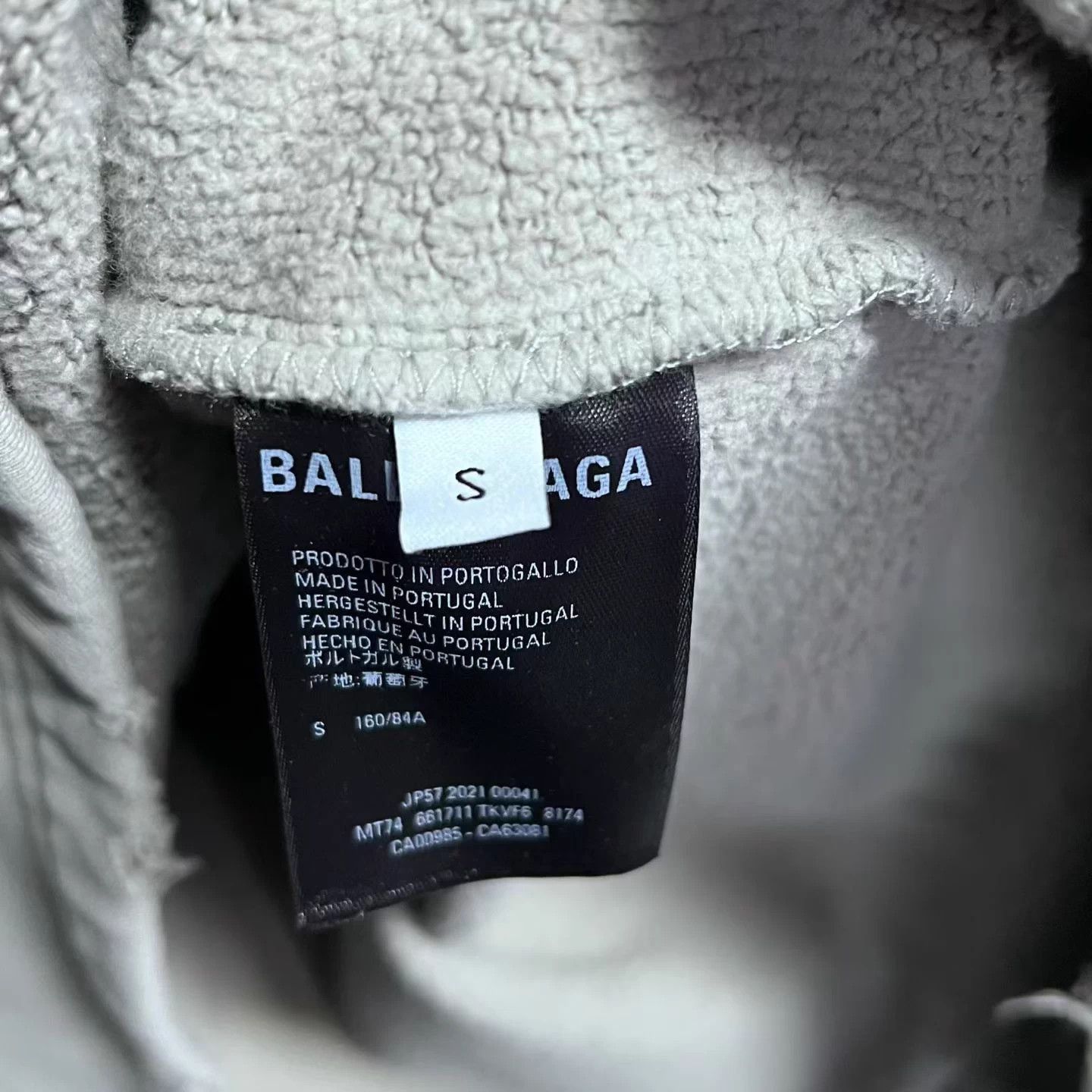 Balenciaga Balenciaga Gray Logo Print Pull-Over Hoodie Size US S / EU 44-46 / 1 - 4 Thumbnail