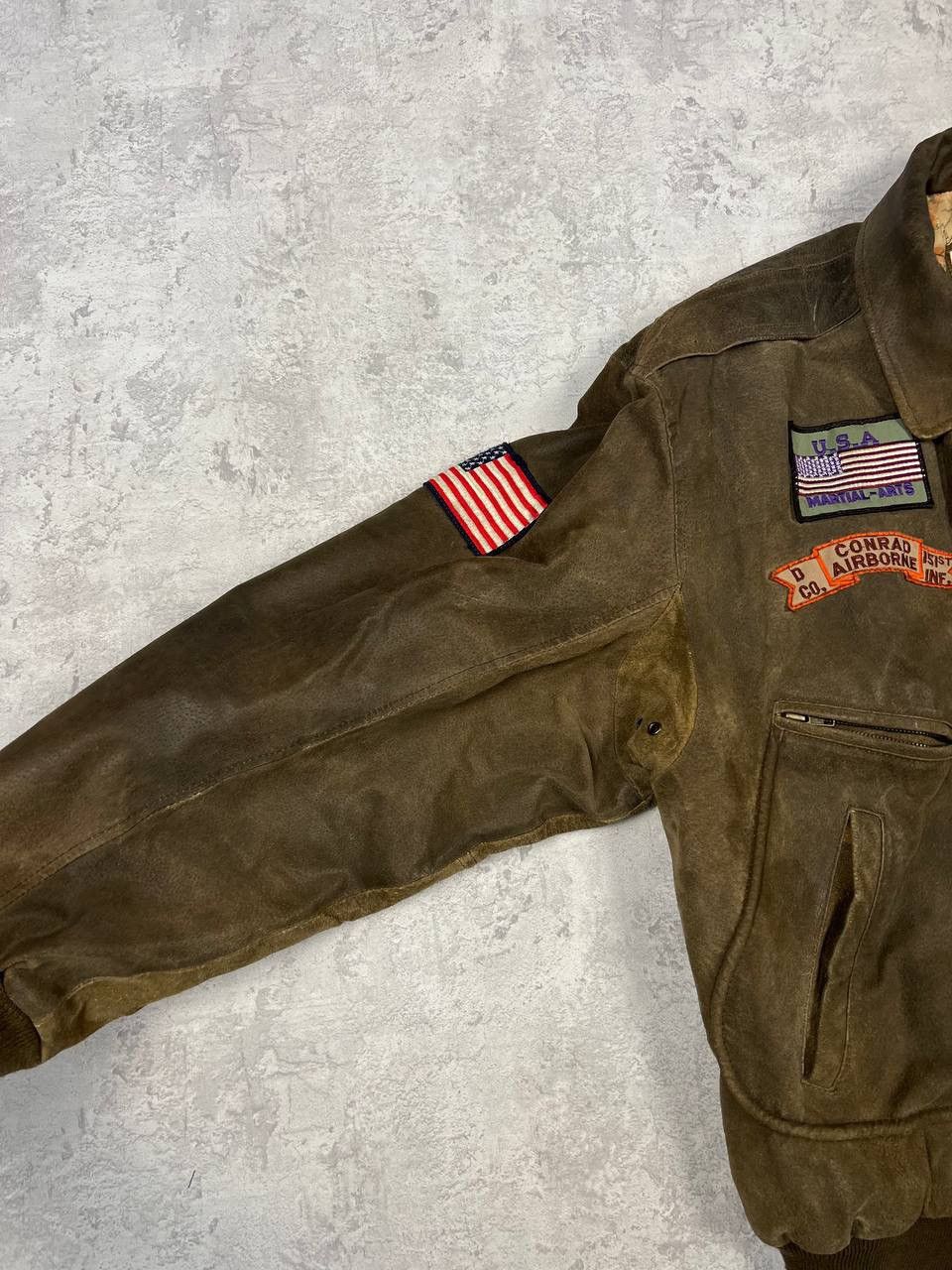 Excelled Vintage Excelled Leather Jacket Military Army Patches USA Size US XL / EU 56 / 4 - 9 Thumbnail