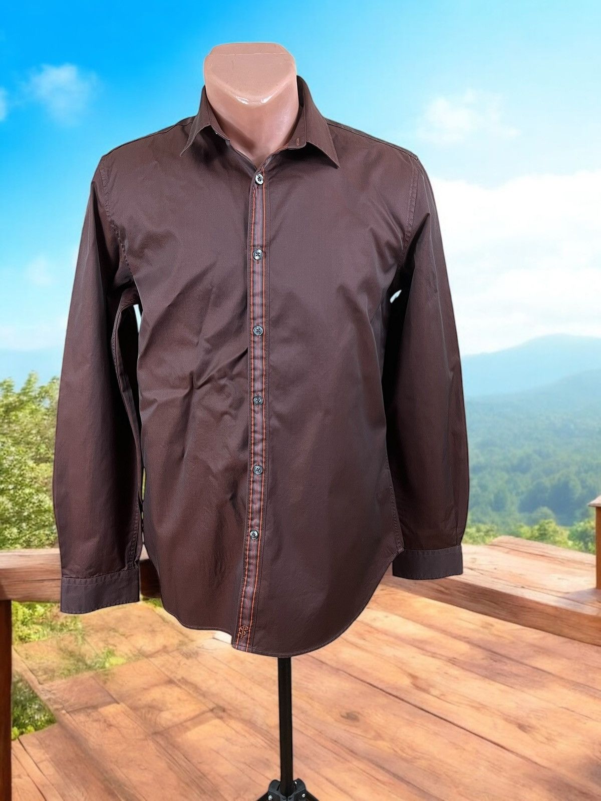 Paul Smith Paul Smith long sleeve shirt size S burgundy Size US S / EU 44-46 / 1 - 1 Thumbnail