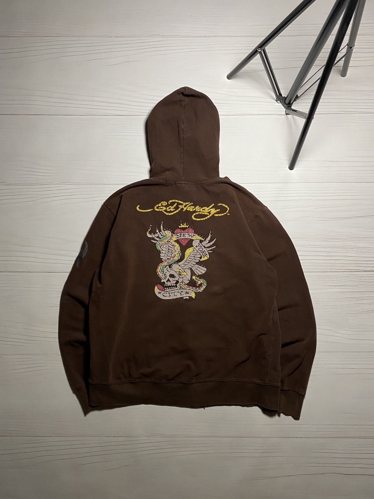 Ed Hardy Ed Hardy Christian Audigier Tattoo New York city zip hoodie Size XL / US 12-14 / IT 48-50 - 2 Thumbnail