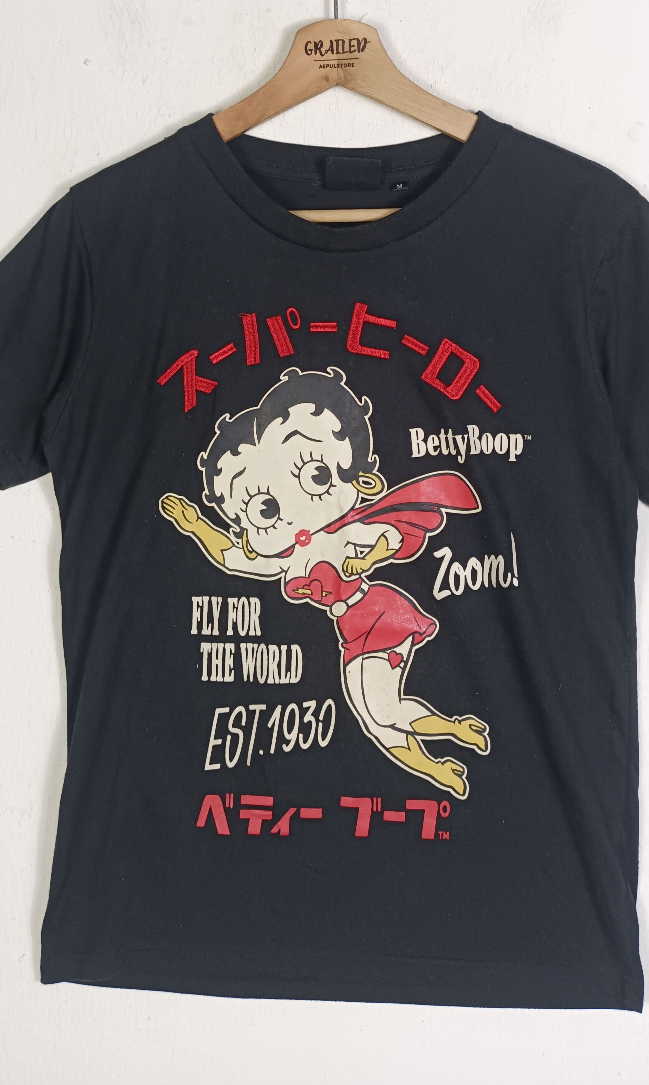 Anime × Cartoon Network Betty Boob Fly For The World Embroidered Size US S / EU 44-46 / 1 - 4 Thumbnail