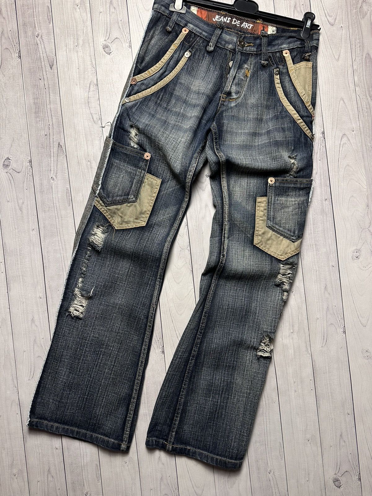 Streetwear × Vintage Vintage Jeans de art multi pocket rare