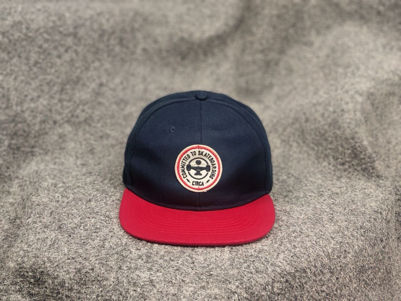 C1RCA Circa C1RCA Vintage skateboard Snapback Patch Hat Navy Red Size ONE SIZE - 2 Thumbnail