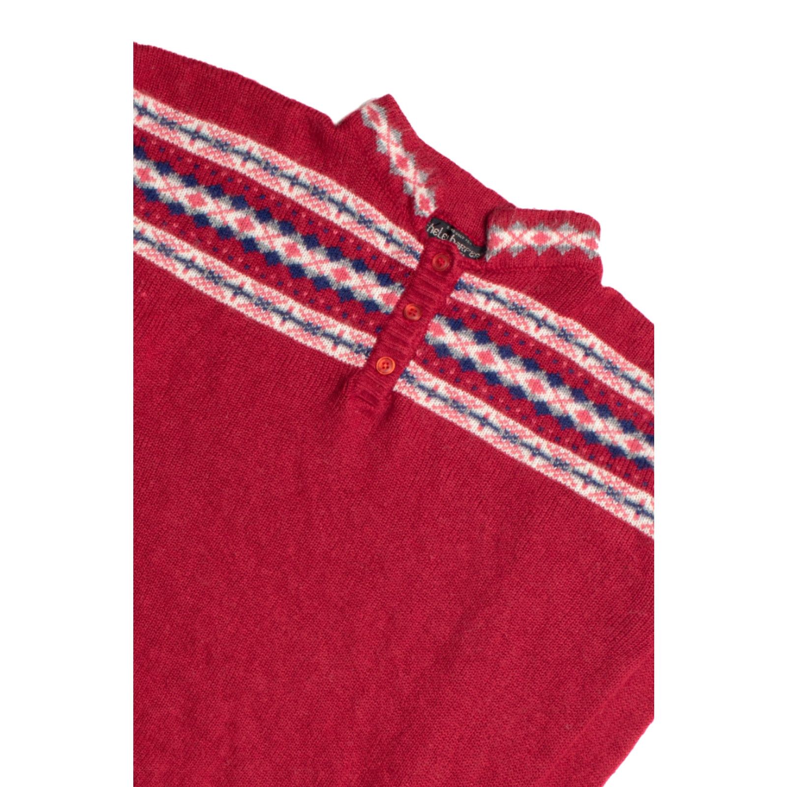 Vintage VINTAGE Helen Harper Sweater Red Large Nordic Fair Isle Knit Pullover Size L / US 10 / IT 46 - 2 Thumbnail