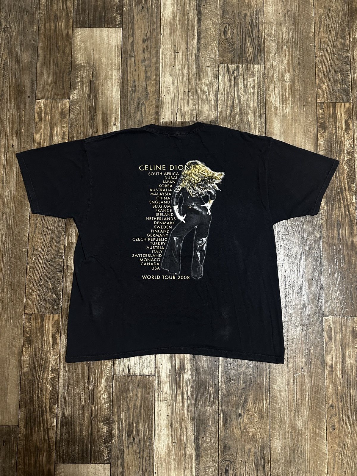 Vintage 2008 Celine Dion Tour Tee Size US XXL / EU 58 / 5 - 4 Thumbnail